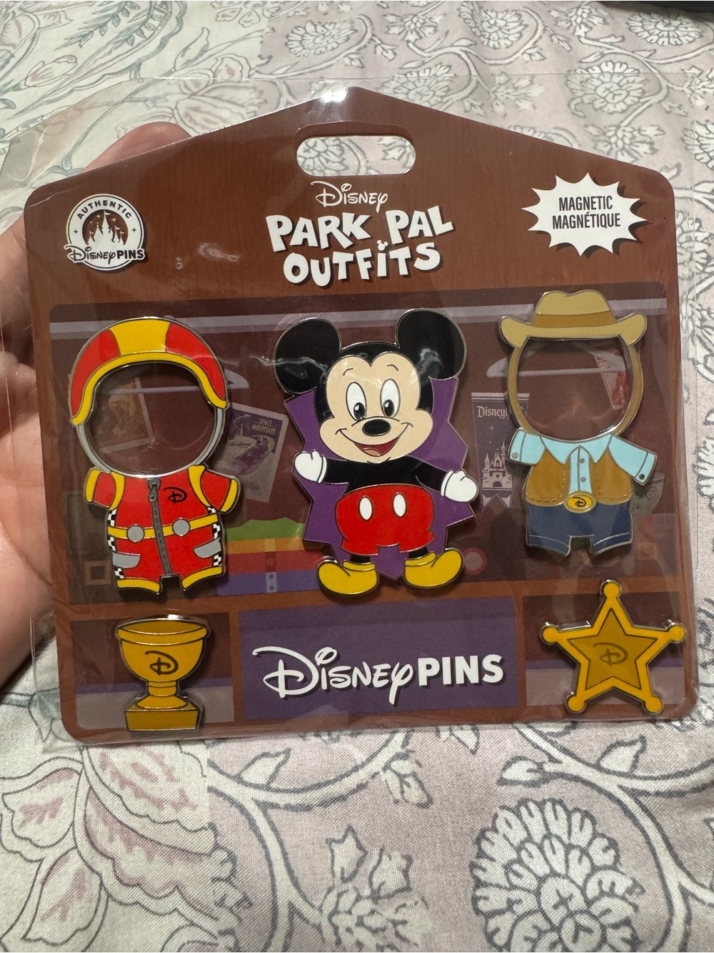 Disney Parks Mickey Mouse Park Pal Outfits Magnetic Pin Set | NWT | $29.99